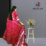 white and red color salwar kameez