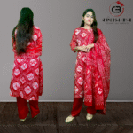 red printed salwar kameez